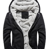 kkboxly Men's Winter Thick And Padded Warm Zip Up Hooded Jacket Best Sellers