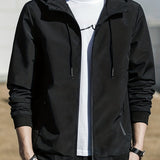 Men's Lightweight Zip-Up Sports Hooded Jacket Christmas Gifts