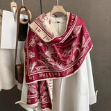 Thickened Double-sided Warm Scarf Imitation Cashmere Short Beard Shawl Autumn Winter Coldproof Female Scarf Shawl