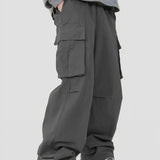 kkboxly Pocket Men's Straight Leg Cargo Pants, Loose Casual Outdoor Pants, Mens Work Pants For Hiking