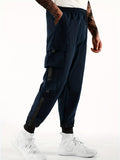 kkboxly New Men's Thin Flap Pocket Cargo Joggers Pants