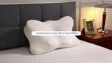 Cervical Neck Pillow, Ergonomic Contour Neck Pillows for Neck Pain Relief, Memory Foam Orthopedic Bed Pillow for Side Back Stomach Sleeper, Neck Pillow with Cooling Pillowcase