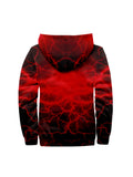 kkboxly  Men's Lightning Pattern 3D Print Zip Up Hoodie, Casual Hooded Coat