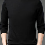kkboxly  Men's Casual Knit Long Sleeve Pullover Sweater Top Men's Clothes Fall Winter
