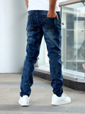 kkboxly  Men's Casual Medium Stretch Jeans, Classic Design Denim Pants