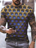 kkboxly Men's Summer Outdoor Graphic Tee - 3D Vision Illusion & Dense Hole Pattern - Slightly Stretchy & Comfortable!