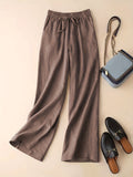 kkboxly  Drawstring Wide Leg Pants, Casual Loose Pants For Spring & Summer, Women's Clothing
