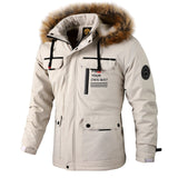 kkboxly Men's Waterproof Padded Jacket with Faux Fur Hoodie - Perfect for Fall/Winter!