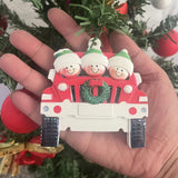 Christmas Family Car Resin Ornament - Festive Garden & Home Decor Hanging Charm