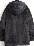 Men's Warm Fleece Hooded Jacket For Fall Winter