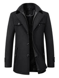 kkboxly  New Wool Coat Men's Business Casual Thick Warm Slim Jacket