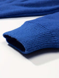 kkboxly  Men's Argyle Textured Sweater For Spring & Autumn, Knit Pullover Sweater For Males, Plus Size