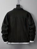 kkboxly  Men's Ripped Lapel Pocket Casual Denim Jacket