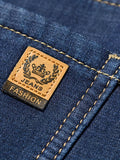 Chic Straight Leg Jeans, Men's Casual Stretch Semi-formal Pants For All Seasons Business