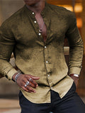kkboxly  Men's Shirt Top Turn-Down Collar Long Sleeve Closure Male Casual Shirt For Men Daily Vacation Streetwear
