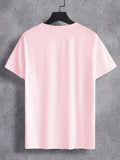 kkboxly  Mountain Pattern T-shirt, Men's Casual Street Style Stretch Round Neck Tee Shirt For Summer