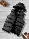 Warm Winter Vest, Men's Casual Zipper Pockets Stand Collar Zip Up Vest For Fall Winter
