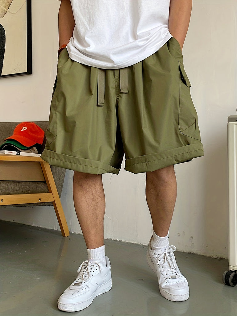 kkboxly  Men's Cargo Shorts, Summer Thin Multi-pocket Wear Casual Pants