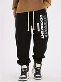 "Snipping Document" Casual Graphic Drawstring Joggers, Men's Pants For Spring Fall Outdoor