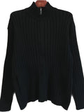 Plus Size Men's Solid Textured Sweater Slim Fit Knit Tops, Men's Clothing Band Collar Cardigan For Spring Fall Winter
