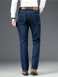 Spring Fall Winter Men's Solid Jeans, Fashion Casual Denim Pants For Males, Men's Clothing