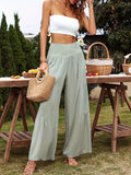 2025 kkboxly  High Waist Wide Leg Pants, Casual Loose Solid Pants For Spring & Summer, Women's Clothing