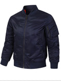 kkboxly  Men's Stylish Solid Windbreaker With Pockets, Active Breathable V Neck Zip Up Long Sleeve Jacket For Spring Fall