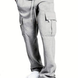 Men's Cargo Pants, Lightweight Drawstring Loose Fit Workout Sweatpants