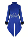 kkboxly Men's Halloween Costume: Vintage Steampunk Gothic Embroidered Victorian Tailcoat