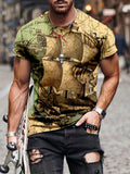kkboxly  Men's Plus Size All Over 3D Print Tees For Summer, Oversized Casual T-shirts, Men's Clothings