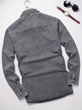 kkboxly  Men's Street Style Button Up Denim Jacket