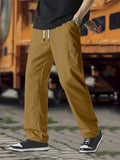 kkboxly  Men's Straight Leg Joggers, Casual Waist Drawstring Thin Sweatpants For Spring Summer