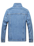 kkboxly  Men's Denim Jacket Washed Classic Casual Distressed Ripped Slim Fit Jacket Gifts