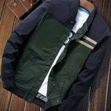 kkboxly  Retro Color Block Vintage Jacket, Men's Casual Jacket Coat College Hipster Windbreaker For Spring Fall