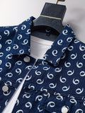 kkboxly  Trendy Printed Denim Jacket, Men's Casual Street Style Chest Pocket Jacket