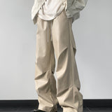 kkboxly  Men's Chic Loose Fit Faux Leather Pants, Street Style Baggy Pants