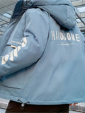 kkboxly  Warm Big Pocket Hooded Jacket, Men's Casual Solid Color Zip Up Cotton Padded Jacket For Fall Winter Outdoor