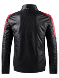 kkboxly  Men's Casual Faux Leather Jacket Stylish Vintage PU Leather Zip Up Motorcycle Jacket Best Sellers