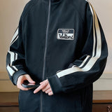 kkboxly  Men's Lightweight Jackets By Activity, Casual Street Style Stand Collar Jacket