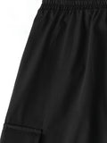 kkboxly kkboxly Solid Multi Flap Pockets Men's Straight Leg Cargo Pants, Loose Casual Outdoor Pants, Men's Work Pants For Hiking Fishing Angling