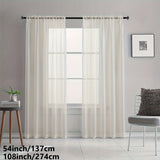 kkboxly 2 Panels of Luxurious White Sheer Curtains with Rod Pocket Top - Enhance Your Living Room, Bedroom, or Office with Soft Filtered Light, Privacy, and Elegance - Perfect for Home Decor