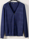 kkboxly  Plus Size Men's V-Neck Casual Button Sweater Cardigan For Autumn/Winter