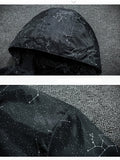 kkboxly  Men's Galaxies Print Windbreaker Jacket, Casual Hooded Jacket For Outdoor Activities