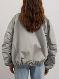 Ruched Simple Jacket, Casual Solid Open Front Long Sleeve Outerwear, Women's Clothing