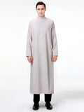 kkboxly  Muslim Men Long Sleeve Thobe Middle East Saudi Arab Kaftan Islamic Dubai Robes Ramadan Dishdasha