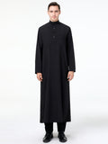 kkboxly  Muslim Men Long Sleeve Thobe Middle East Saudi Arab Kaftan Islamic Dubai Robes Ramadan Dishdasha