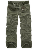 dunnmall  kkboxly  Cotton Solid Multi Flap Pockets Men's Straight Leg Cargo Pants,  Loose Casual Outdoor Pants, Men's Work Pants For Hiking Fishing Angling