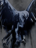 kkboxly  Warm Eagle Pattern Hooded Overcoat, Men's Casual Cape Warm Fleece Jacket