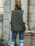 kkboxly  Solid Zip Up Vest, Casual Stand Collar Sleeveless Vest With Pockets, Women's Clothing