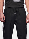 kkboxly  Zipper Design, Men's Letter Pants, Drawstring Pocket Casual Comfy Trousers